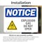 Signmission Explosive Gas Do Not Open Sign, Vinyl Decal, 7in W x 5in L, 2PK OS-2PACK-NS-D-57-L-12275 - alternate 2